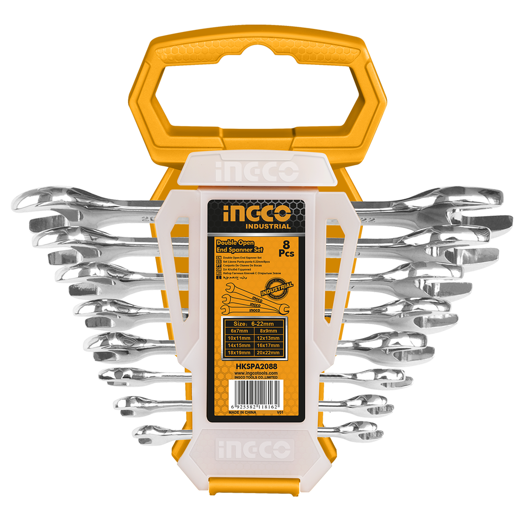 HKSPA2088 DOUBLE OPEN END SPANNER 8PCS SET