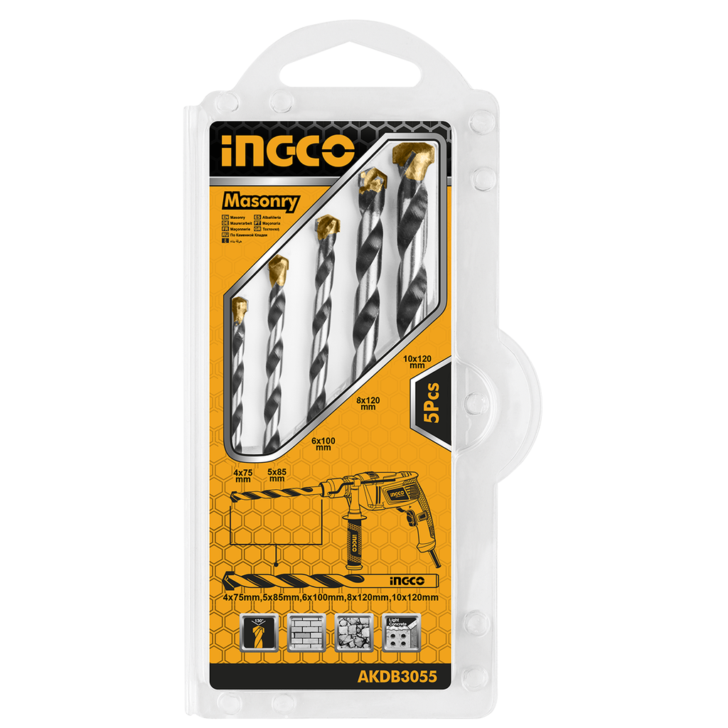 AKDB3055 5 PCS MASONRY DRILL BITS SET TOP 100