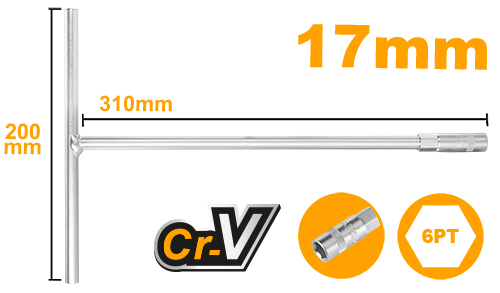 HTSW1708 T-HANDLE SOCKET WRENCH 17mm