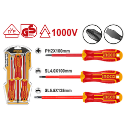 [HKISD0308] HKISD0308 INSULATED SCREWDRIVER SET