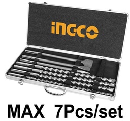 [AKD5075] AKD5075 4 PCS HAMMER DRILL BIT AND 3 PCS CHISELS SET