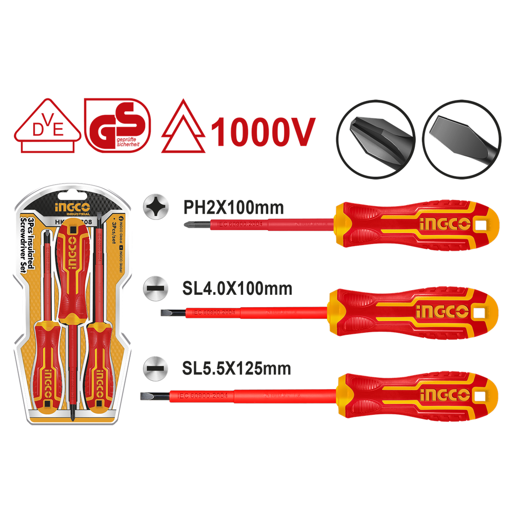 HKISD0308 INSULATED SCREWDRIVER SET (PROMO)