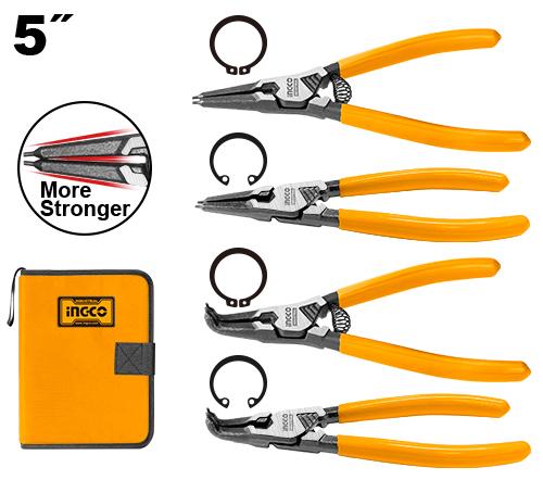 HCCPS26125 4 PCS CIRCLIP PLIER SET 5"(PROMO)