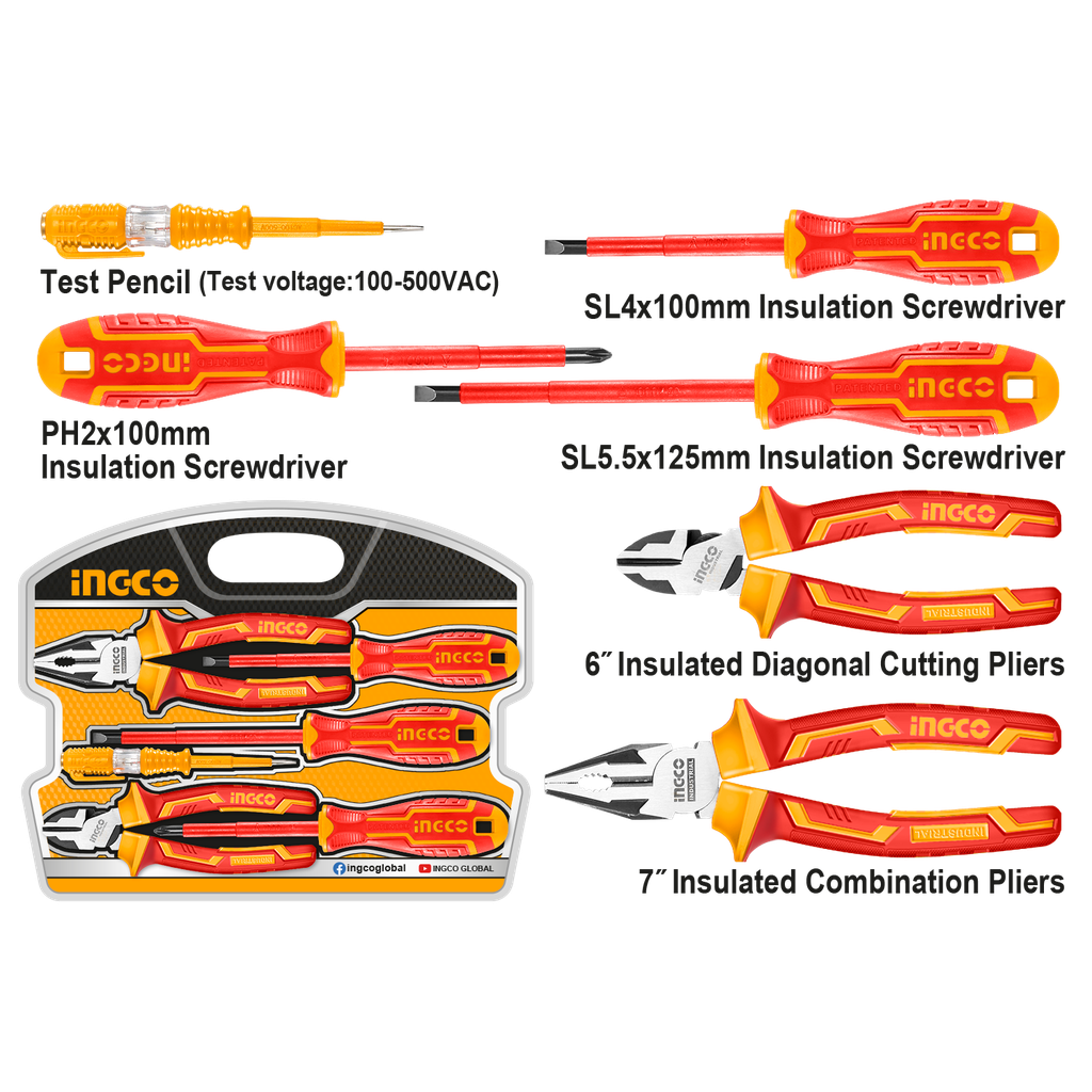 HKIST3061 6 Pcs INSULATED HANDTOOLS SET