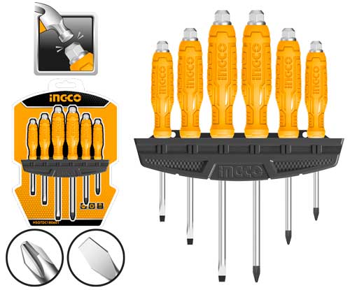 HSGTDC180601 6PCS GO-THROUGH SCREWDRIVER SET