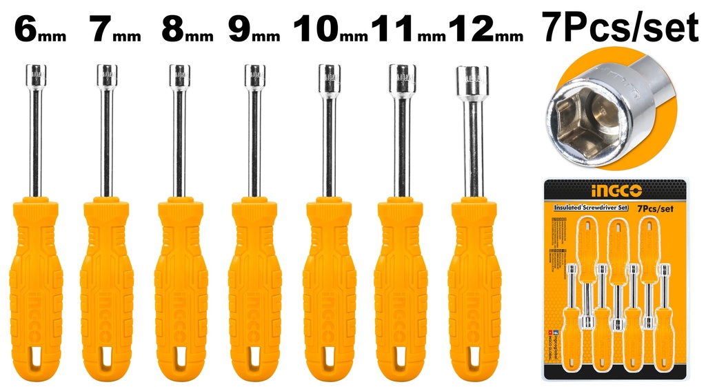 HKNSD0701 7PCS NUT SCREWDRIVER SET