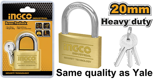 DBPL0202 BRASS BLOCK PADLOCK 20mm