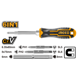 [AKISD0608] AKISD0608 6 IN 1 SCREWDRIVER SET