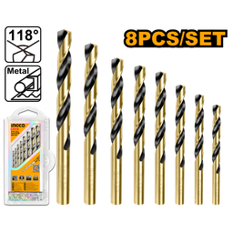 [AKDB0801] AKDB0801 8 PCS HSS TWIST DRILL BIT SET